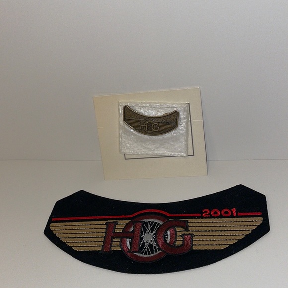 2001 Harley Davidson HOG Jacket Vest Patch and Pin Badge Motorcycle Collectible - Picture 2 of 7